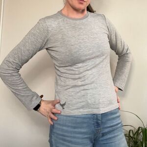 Columbia Graphic Grey Long Sleeve Vintage T-shirt Womens S